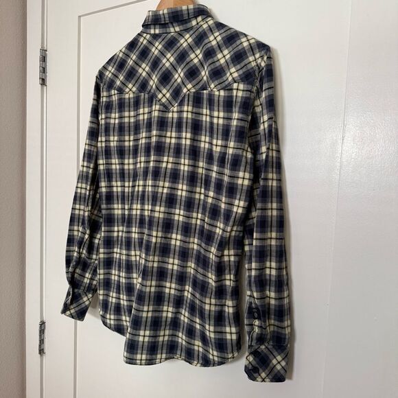 Diesel Shirt Mens Sz S Plaid Button Up Long Sleeve Western Cowboy Rocker Y2K - Picture 7 of 11